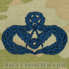 土木技師（建設）章 (マスター)（Civil Engineer Badge, Master）[OCP/宇宙軍ブルー刺繍/パッチ]画像