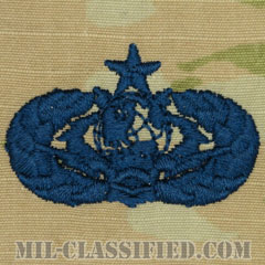 サイバースペース支援章 (シニア)（Cyberspace Support Badge, Senior）[OCP/宇宙軍ブルー刺繍/パッチ]画像