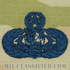 サイバースペース支援章 (マスター)（Cyberspace Support Badge, Master）[OCP/宇宙軍ブルー刺繍/パッチ]画像