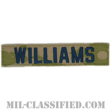 WILLIAMS [OCP/ブルー刺繍/宇宙軍ネームテープ/ベルクロ付パッチ]画像