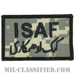 ISAF（国際治安支援部隊）ブラック縁（International Security Assistance Force）[UCP（ACU）/メロウエッジ/ベルクロ付パッチ]画像