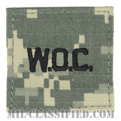 准尉候補生（Warrant Officer Candidate (W.O.C)）[UCP（ACU）/階級章/ベルクロ付パッチ]の画像