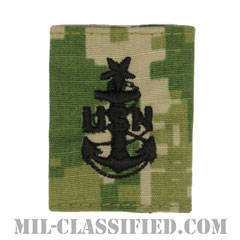 上級上等兵曹（Senior Chief Petty Officer）[NWU Type3（AOR2）/ユニフォーム・パーカー用スライドオン階級章]画像