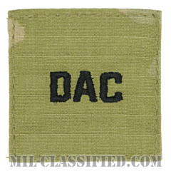 合衆国陸軍省民間・軍属・非戦闘員（Department of The Army Civilians (DAC)）[OCP（7C）/階級章/ベルクロ付パッチ]画像