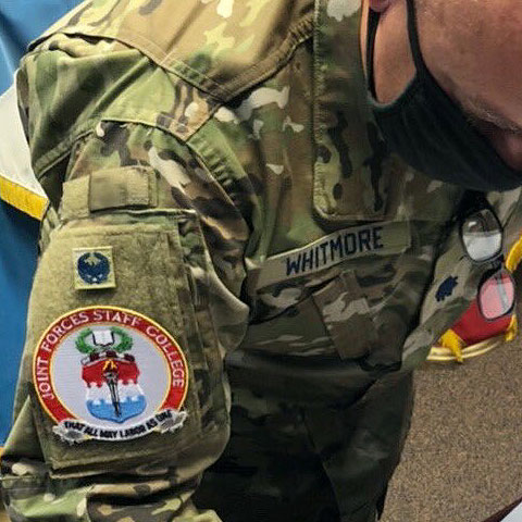 指揮官章（Commander's Badge）[OCP/宇宙軍ブルー刺繍/ベルクロ付パッチ]画像