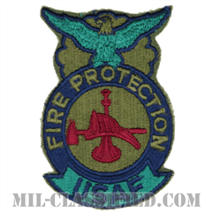 防火章（Fire Protection Badge, Firefighter）[サブデュード/ブルー刺繍/パッチ]画像