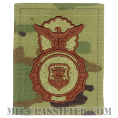 空軍警備隊章 (セキュリティーフォース・セキュリティーポリス)（Security Forces Badge, Security Police Badge）[OCP/ブラウン刺繍/ベルクロ付パッチ]画像