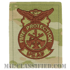 防火章（Fire Protection Badge, Assistant Fire Chief）[OCP/ブラウン刺繍/ベルクロ付パッチ]画像
