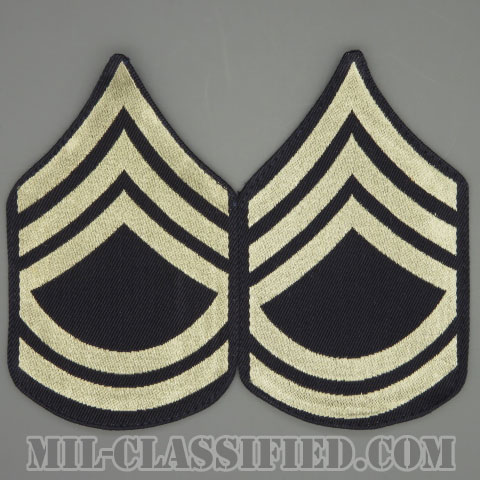 技術軍曹 (T/SGT)（Technical Sergeant 2nd Grade）[機械織りタイプ/階級章（1942-1948）/パッチ/ペア（2枚1組）/1点物]の画像