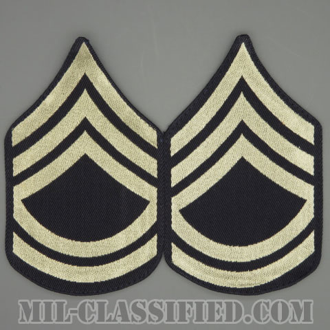 技術軍曹 (T/SGT)（Technical Sergeant 2nd Grade）[機械織りタイプ/階級章（1942-1948）/パッチ/ペア（2枚1組）/1点物]画像