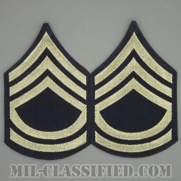 技術軍曹 (T/SGT)（Technical Sergeant 2nd Grade）[機械織りタイプ/階級章（1942-1948）/パッチ/ペア（2枚1組）/1点物]の画像