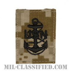 上等兵曹（Chief Petty Officer）[NWU Type2（AOR1）/キャップ用階級章/パッチ]の画像