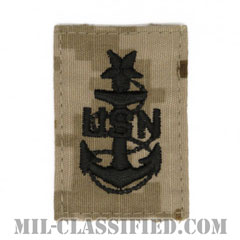 上級上等兵曹（Senior Chief Petty Officer）[NWU Type2（AOR1）/キャップ用階級章/パッチ]の画像