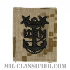 最先任上等兵曹（Master Chief Petty Officer）[NWU Type2（AOR1）/キャップ用階級章/パッチ]画像