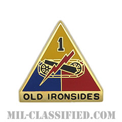第1機甲師団（1st Armored Division）[カラー/クレスト（Crest・DUI・DI）バッジ]の画像