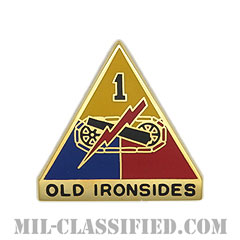 第1機甲師団（1st Armored Division）[カラー/クレスト（Crest・DUI・DI）バッジ]画像