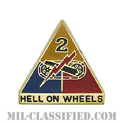 第2機甲師団（2nd Armored Division）[カラー/クレスト（Crest・DUI・DI）バッジ]画像
