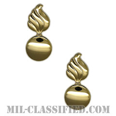 兵器科章（Ordnance Corps）[カラー/兵科章（将校用）/バッジ/ペア（2個1組）]の画像