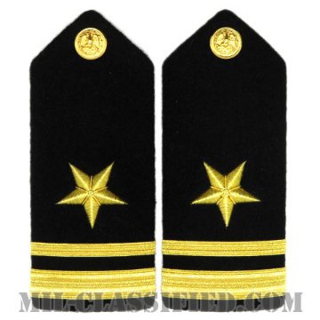 中尉（Lieutenant Junior Grade, Line Officer (LTJG)）[ショルダーボード階級章（男性用）/ペア（2枚1組）]画像