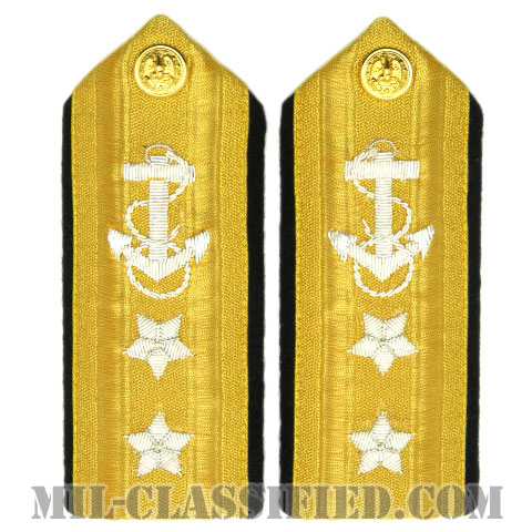 少将 (上級少将)（Rear Admiral Upper Half (RADM)）[ショルダーボード階級章（男性用）/ペア（2枚1組）]画像