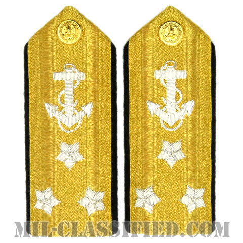 中将（Vice Admiral (VADM)）[ショルダーボード階級章（男性用）/ペア（2枚1組）]画像