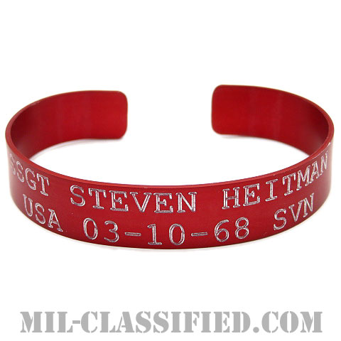 ベトナム戦争POW/MIAブレスレット（陸軍）（USA / US Army）[レッド/ブレスレット]の画像