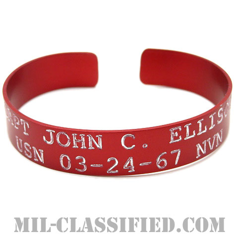 ベトナム戦争POW/MIAブレスレット（海軍）（USN / US Navy）[レッド/ブレスレット]の画像