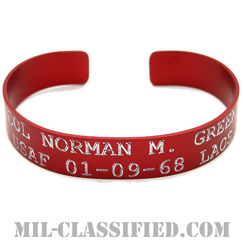 ベトナム戦争POW/MIAブレスレット（空軍）（USAF / US Air Force）[レッド/ブレスレット]の画像