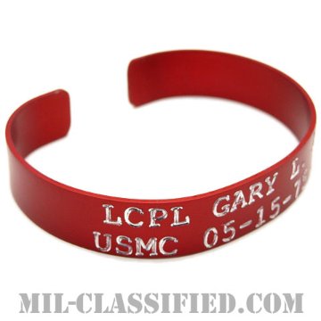 ベトナム戦争POW/MIAブレスレット（海兵隊）（USMC /　US Marine Corps）[レッド/ブレスレット]画像