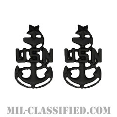 上級上等兵曹（Senior Chief Petty Officer）[サブデュード（ブラックメタル）/襟用ミニサイズ/階級章/バッジ/ペア（2個1組）]の画像