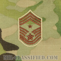部隊先任最上級曹長（Command Chief Master Sergeant）[OCP/空軍階級章/キャップ用/縫い付けパッチ]画像