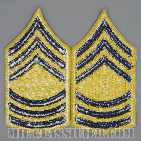 曹長 (戦闘員)（Master Sergeant (MSG) Combat）[カットエッジ/階級章（1948-1951）/パッチ/ペア（2枚1組）]の画像
