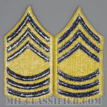 曹長 (戦闘員)（Master Sergeant (MSG) Combat）[カットエッジ/階級章（1948-1951）/パッチ/ペア（2枚1組）]の画像