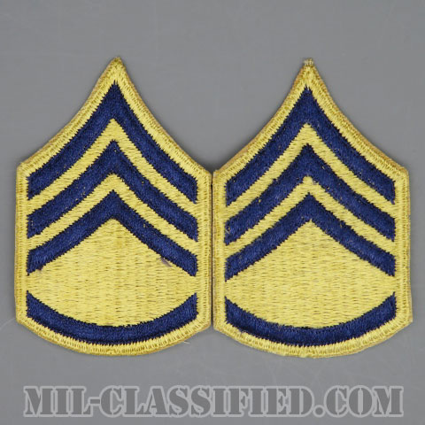 軍曹 (戦闘員)（Sergeant (SGT) Combat）[カットエッジ/階級章（1948-1951）/パッチ/ペア（2枚1組）]の画像