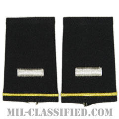 中尉（First Lieutenant (1LT)）[ブラック/ショルダー階級章/ショートサイズ肩章/ペア（2枚1組）]画像