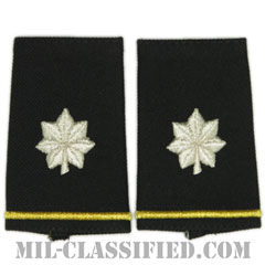 中佐（Lieutenant Colonel (LTC)）[ブラック/ショルダー階級章/ショートサイズ肩章/ペア（2枚1組）]画像