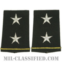 少将（Major General (MG)）[グリーン/ショルダー階級章/ショートサイズ肩章/ペア（2枚1組）]画像