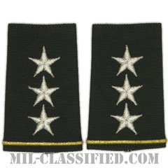 中将（Lieutenant General (LTG)）[グリーン/ショルダー階級章/ショートサイズ肩章/ペア（2枚1組）]画像
