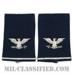 大佐（Colonel (COL)）[空軍ブルー/ショルダー階級章/ショートサイズ肩章/ペア（2枚1組）]の画像