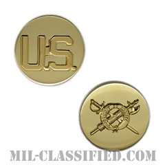 監察科章（Inspector General）[カラー/兵科章U.S.章セット（下士官用）/バッジ/ペア（2個1組）]の画像