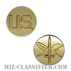 広報科章（Public Affairs）[カラー/兵科章U.S.章セット（下士官用）/バッジ/ペア（2個1組）]の画像