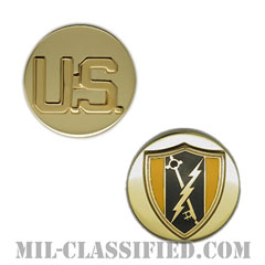 電子戦科章（Electronic Warfare）[カラー/兵科章U.S.章セット（下士官用）/バッジ/ペア（2個1組）]の画像