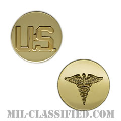 衛生科章（Medical Corps）[カラー/兵科章U.S.章セット（下士官用）/バッジ/ペア（2個1組）]の画像