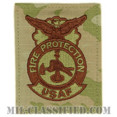 防火章（Fire Protection Badge, Firefighter）[OCP/ブラウン刺繍/ベルクロ付パッチ]画像