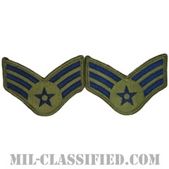 軍曹（Sergeant）[サブデュード/メロウエッジ/空軍階級章（-1991）/Large（男性用）/パッチ/ペア（2枚1組）]画像