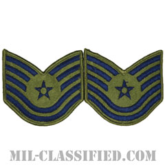 技能軍曹（Technical Sergeant）[サブデュード/メロウエッジ/空軍階級章（-1991）/Large（男性用）/パッチ/ペア（2枚1組）]画像