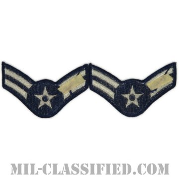 ニ等空兵/一等空兵（Airman Second Class/First Class）[カラー/メロウエッジ/空軍階級章（1967-1976）/Large（男性用）/パッチ/ペア（2枚1組）]の画像