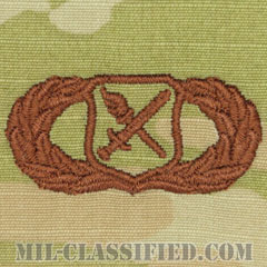 作戦研究章 (ベーシック・オペレーションズ・リサーチ)（Operations Research Analyst Badge, Basic）[OCP/ブラウン刺繍/パッチ]の画像