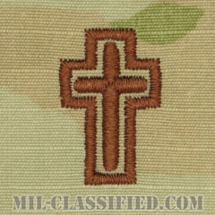 キリスト教従軍牧師章（Chaplain Badge, Christian）[OCP/ブラウン刺繍/パッチ]画像