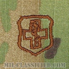 医療章 (下士官用ベーシック)（Enlisted Medical Badge, Basic）[OCP/ブラウン刺繍/パッチ]画像